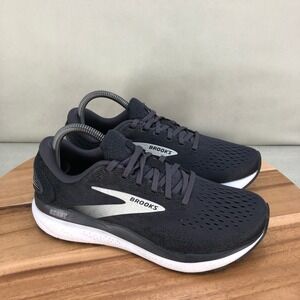 Brooks Ghost 16 Womens Running Shoes Black Silver 1204071B090 Size 9 Medium B